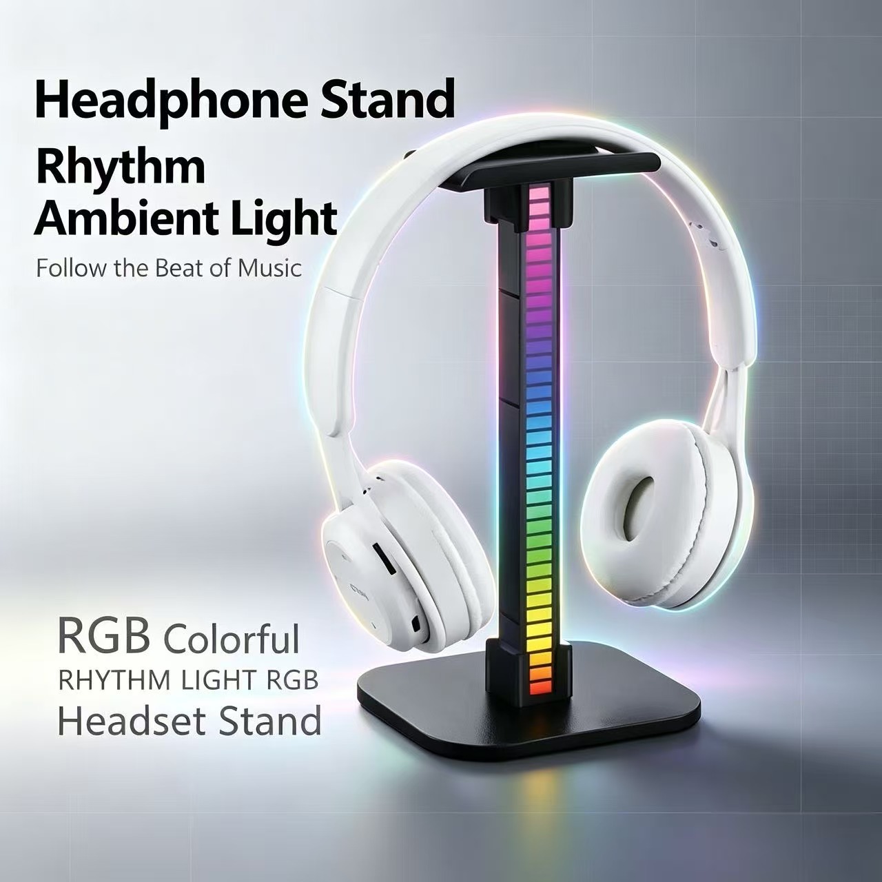 Headphone Stand Desk - USB Gaming Headphone Stand RGB Rhythm