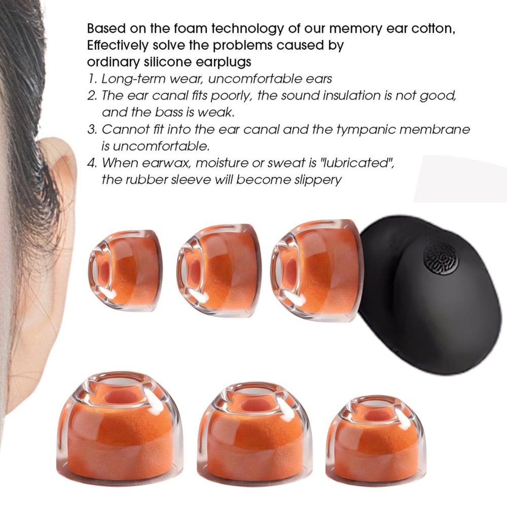 S/M/L Silicone+Memory Foam Ear - Earphone Foam Tip ulasan dan harga