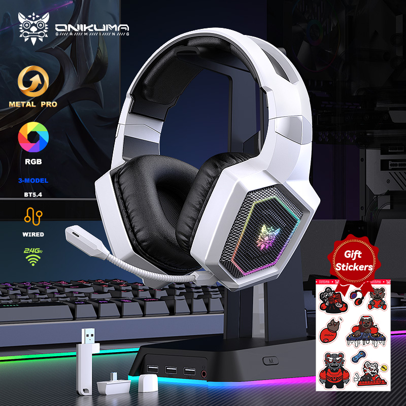 ONIKUMA 2.4GHz Wireless Gaming - Gaming Headset Rgb ulasan dan harga