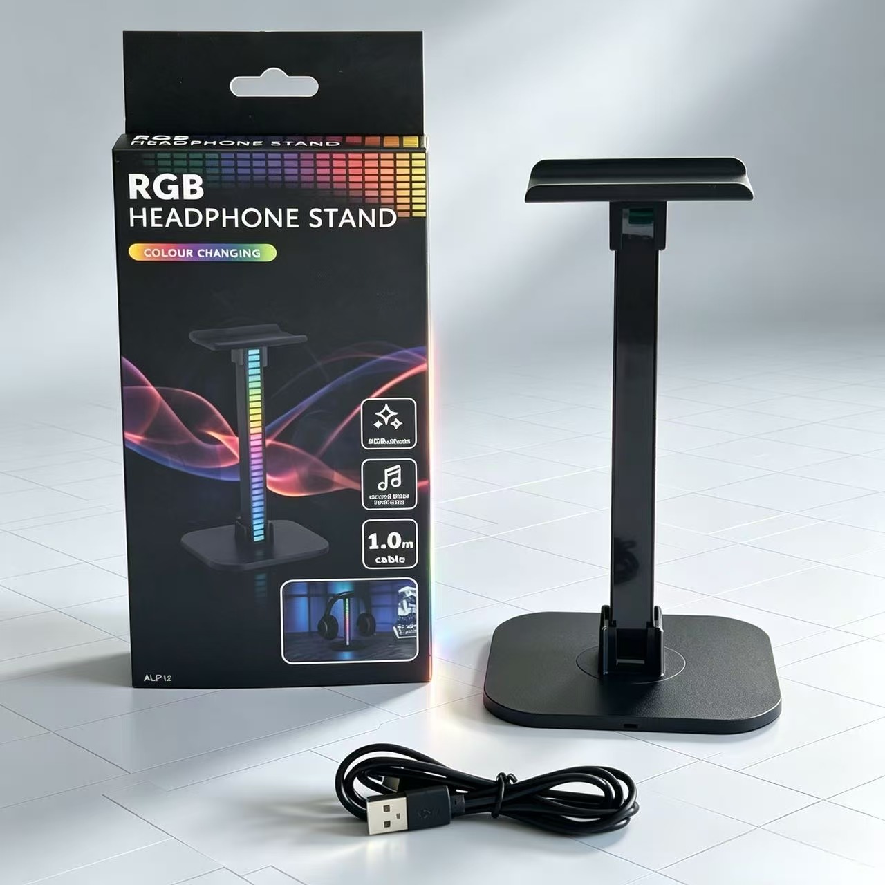 USB Gaming Headphone Stand RGB - Headphone Stand Desk ulasan dan harga
